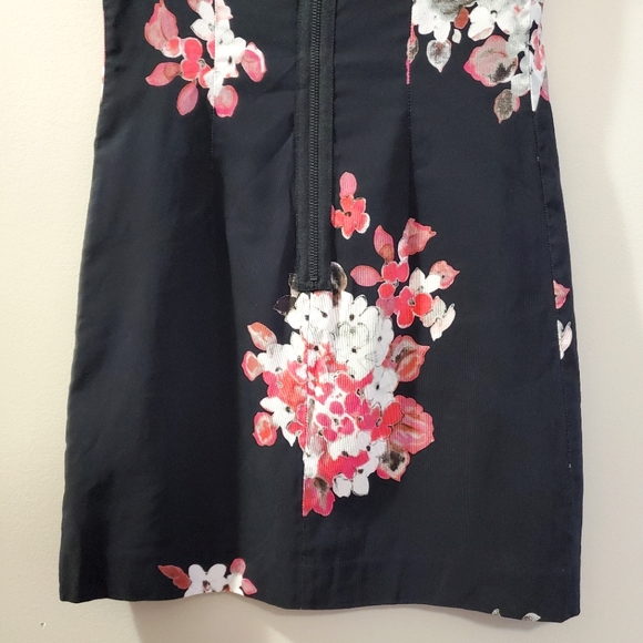 Milly - Black and Pink Floral Occasion Dress - Size 4 - Picture 11 of 13